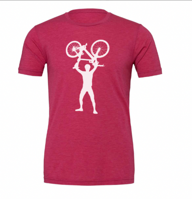 Adult Charlie Tee - Heather Raspberry - 50/50 Cotton Polyester